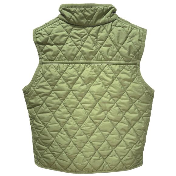 Polo Ralph Lauren Kids Size 6 Quilted Fleece Lined Vest Olive Green Full Zip - Picture 3 of 7